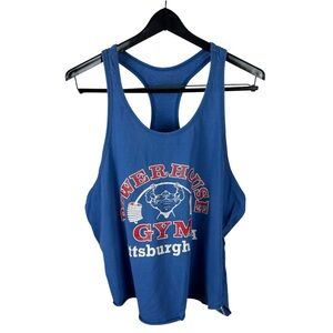Vintage Y2K Powerhouse Gym Pittsburgh Athletic Lifting Tank Top Shirt Size M